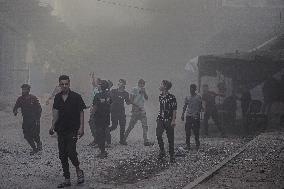 Israeli Airstrike Hits Residential Building - Gaza City