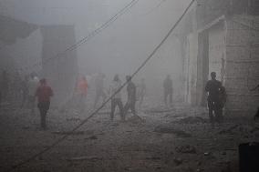 Israeli Airstrike Hits Residential Building - Gaza City