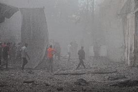 Israeli Airstrike Hits Residential Building - Gaza City