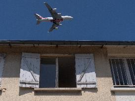 Airport Traffic at Charles de Gaulle in Goussainville - France