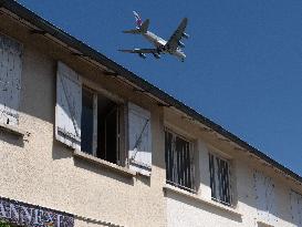 Airport Traffic at Charles de Gaulle in Goussainville - France