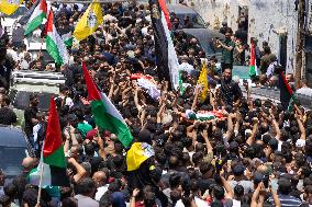 Funeral of Three Palestinians - West Bank