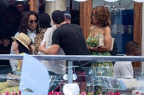 Chris Jenner, Orlando Bloom And Oprah Winfrey At Gritti Hotel - Venice