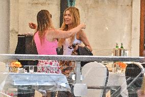 Orlando Bloom Having Breakfast At Gritti Hotel - Venice