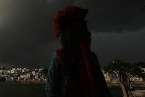 Monsoon Rain Clouds Illustrations - India