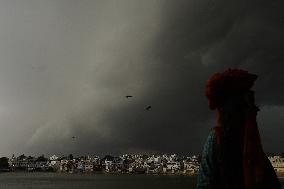 Monsoon Rain Clouds Illustrations - India