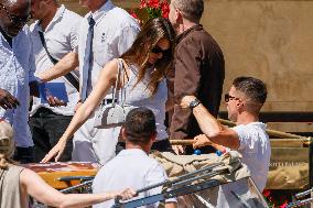 Vittoria Ceretti Leaves Gritti Hotel - Venice