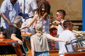 Vittoria Ceretti Leaves Gritti Hotel - Venice