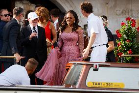 Celebs On Their Way To Bezos-Sanchez Wedding - Venice