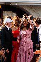 Celebs On Their Way To Bezos-Sanchez Wedding - Venice