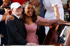 Celebs On Their Way To Bezos-Sanchez Wedding - Venice