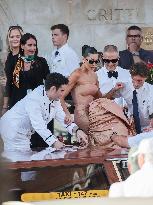 Celebs On Their Way To Bezos-Sanchez Wedding - Venice
