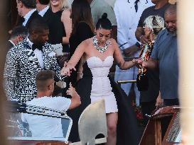 Celebs On Their Way To Bezos-Sanchez Wedding - Venice