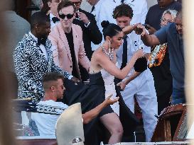 Celebs On Their Way To Bezos-Sanchez Wedding - Venice