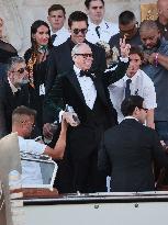 Celebs On Their Way To Bezos-Sanchez Wedding - Venice