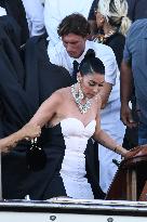 Usher And Wife Leaving Hotel On Bezos-Sanchez Wedding Day - Venice