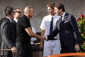 Celebs On Their Way To Bezos-Sanchez Wedding - Venice