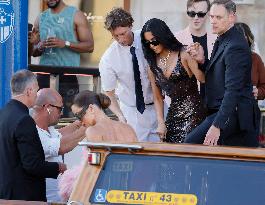 Celebs On Their Way To Bezos-Sanchez Wedding - Venice