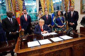 Trump Meets Congo And Rwanda Officials Following Peace Agreement - Washington