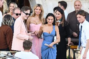Sarah Jane, Ellie Goulding, Brooks Nader at Bezos Wedding in Venice