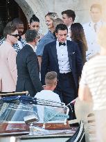 Orlando Bloom leaves hotel to Bezos wedding ceremony - Venice