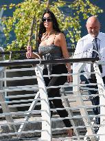 Kim Kardashian at Venice airport leaving after Jeff Bezos' wedding in Venice