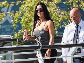 Kim Kardashian at Venice airport leaving after Jeff Bezos' wedding in Venice