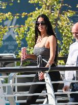 Kim Kardashian at Venice airport leaving after Jeff Bezos' wedding in Venice