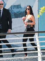 Kim Kardashian at Venice airport leaving after Jeff Bezos' wedding in Venice