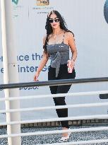 Kim Kardashian at Venice airport leaving after Jeff Bezos' wedding in Venice
