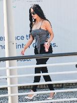 Kim Kardashian at Venice airport leaving after Jeff Bezos' wedding in Venice