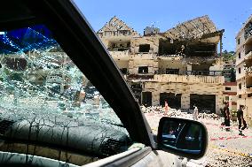 Aftermath Of The Israeli Airstrikes In Nabatieh - Lebanon