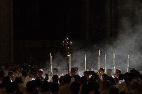 Pope Leo XIV leads a mass at St. Peter's Basilica in the Vatican - Rome