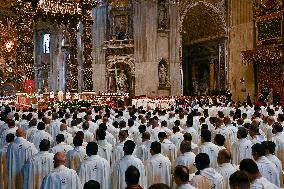 Pope Leo XIV leads a mass at St. Peter's Basilica in the Vatican - Rome