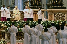 Pope Leo XIV leads a mass at St. Peter's Basilica in the Vatican - Rome