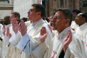 Pope Leo XIV leads a mass at St. Peter's Basilica in the Vatican - Rome
