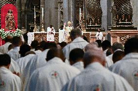 Pope Leo XIV leads a mass at St. Peter's Basilica in the Vatican - Rome