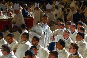 Pope Leo XIV leads a mass at St. Peter's Basilica in the Vatican - Rome