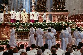 Pope Leo XIV leads a mass at St. Peter's Basilica in the Vatican - Rome