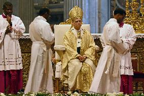 Pope Leo XIV leads a mass at St. Peter's Basilica in the Vatican - Rome