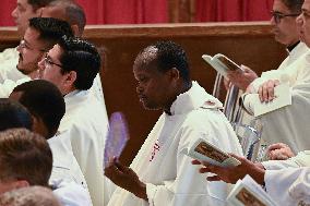 Pope Leo XIV leads a mass at St. Peter's Basilica in the Vatican - Rome