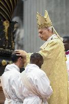 Pope Leo XIV leads a mass at St. Peter's Basilica in the Vatican - Rome