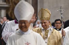 Pope Leo XIV leads a mass at St. Peter's Basilica in the Vatican - Rome