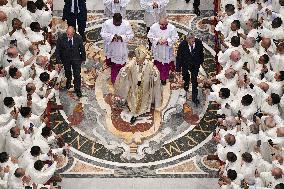 Pope Leo XIV leads a mass at St. Peter's Basilica in the Vatican - Rome