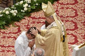 Pope Leo XIV leads a mass at St. Peter's Basilica in the Vatican - Rome
