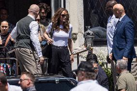 Ivanka Trump and Rania of Jordan at Bezos Wedding Day after - Venice