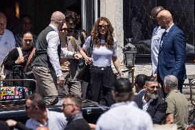 Ivanka Trump and Rania of Jordan at Bezos Wedding Day after - Venice