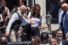 Ivanka Trump and Rania of Jordan at Bezos Wedding Day after - Venice