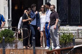 Pregnant  Karlie Kloss, Joshua Kushner leave St Regis Hotel - Venice