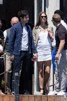Pregnant  Karlie Kloss, Joshua Kushner leave St Regis Hotel - Venice